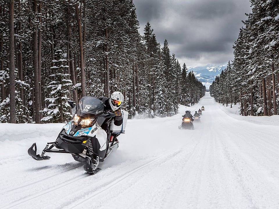 private snowmobile tour yellowstone