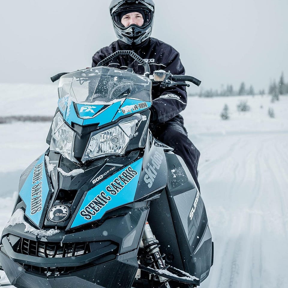 private snowmobile tour yellowstone